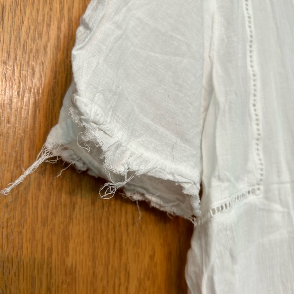 Gap eyelet blouse Medium Tall peplum top sheer lace look York top - Picture 6 of 15